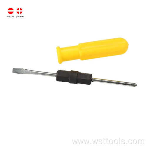 Yellow Screwdriver with Non-slip Plastic Handle